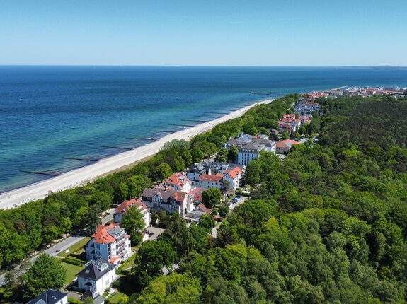 Luftbild Strand und Ostseeallee