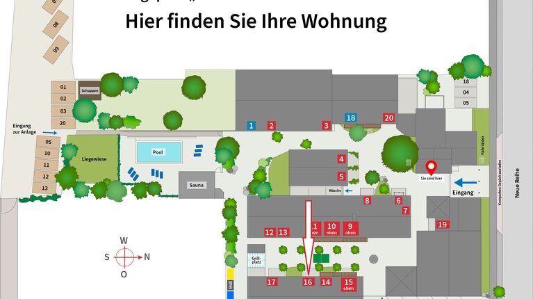 Gesamtlageplan Auf den Höfen