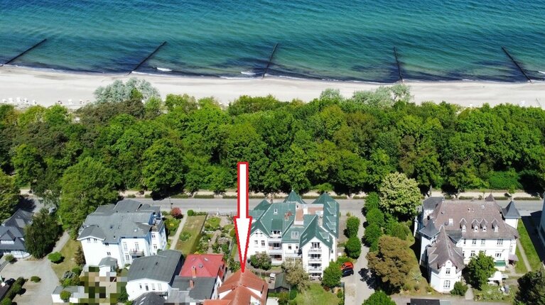 Luftbildaufnahme Strandwohnung